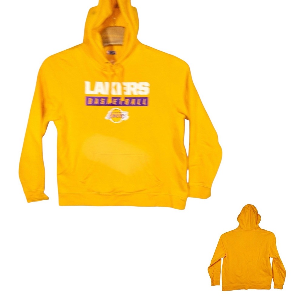 NBA Los Angeles Lakers Hoodie Mens XL Yellow Basketball‎ Activewear